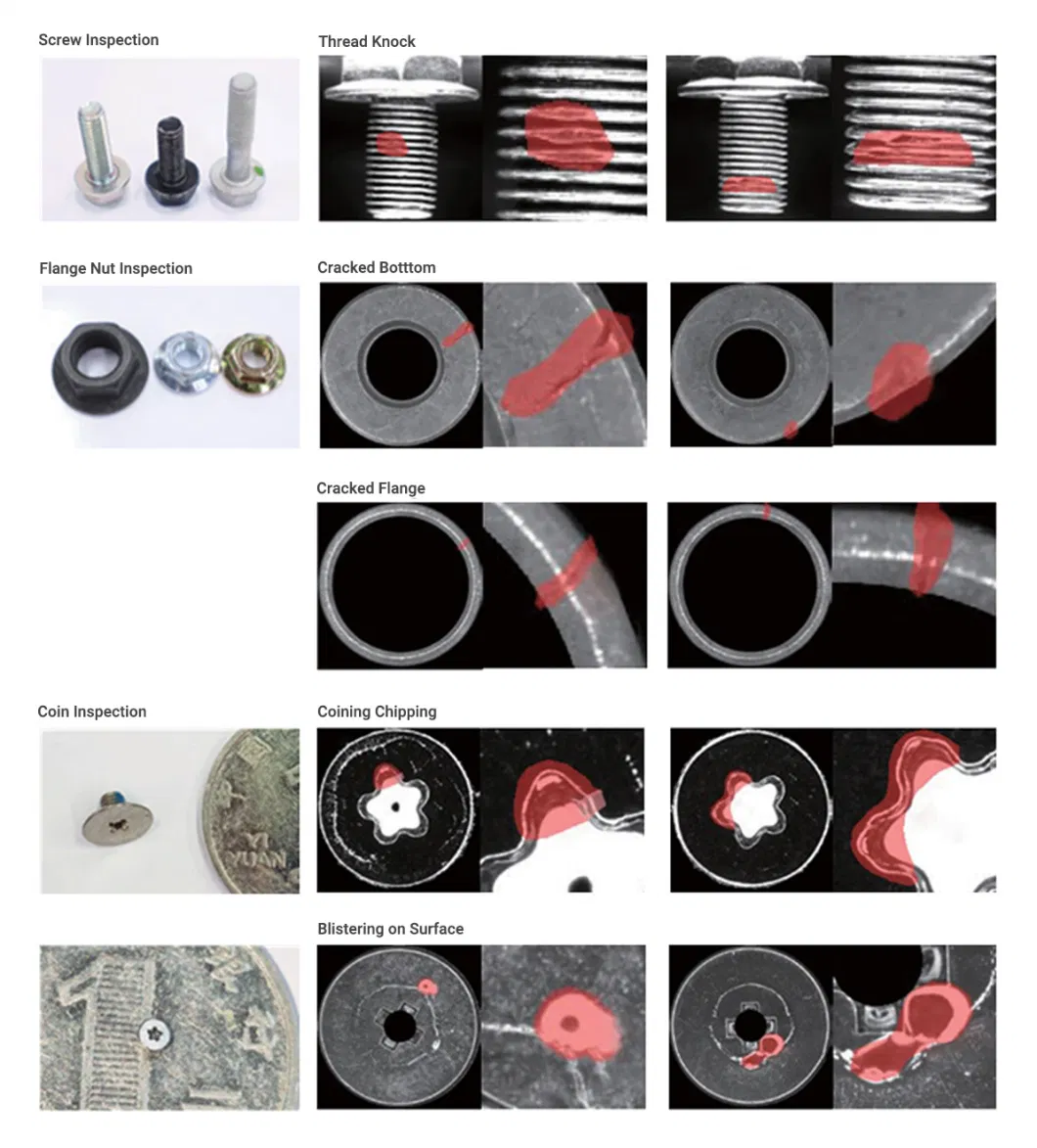 Optical Inspection System for Machinery Parts Sorting Good Ng Products Quality Control