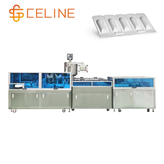 Linha de produção farmacêutica sistema de enchimento e selagem de máquinas para supositórios